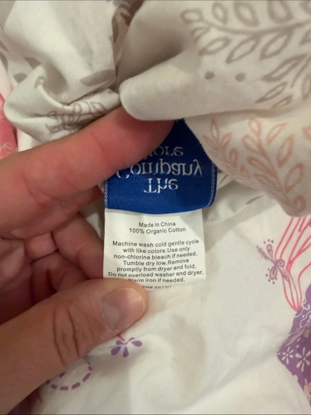 The Company Store Pink & Purple Unicorn Duvet Cover and fitted sheet